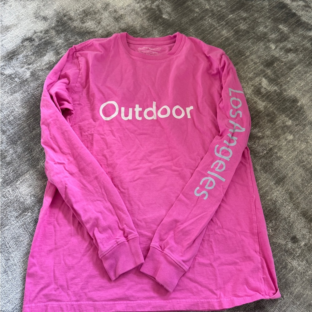 Outdoor Voices Pink Long Sleeve Tee
